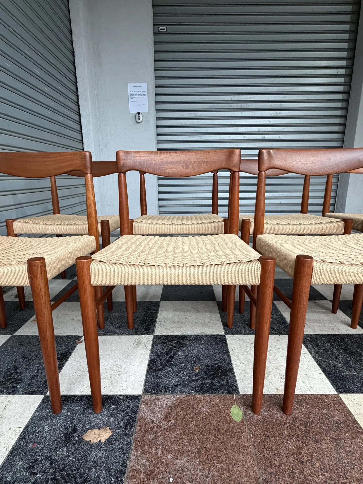 Set of 10 chairs by Henry Walter Klein