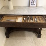 Empire console with light marble