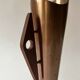 Scandinavian design vase in copper & teak, Denmark 1950