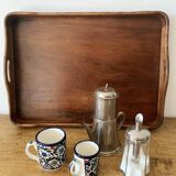 Old large wooden tray
