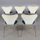 5 chaise bleue « Butterfly » d'Arne Jacobsen, Series 7