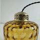 PAIR OF ANTIQUE TEXTURED AMBER GLASS SUSPENSIONS VINTAGE