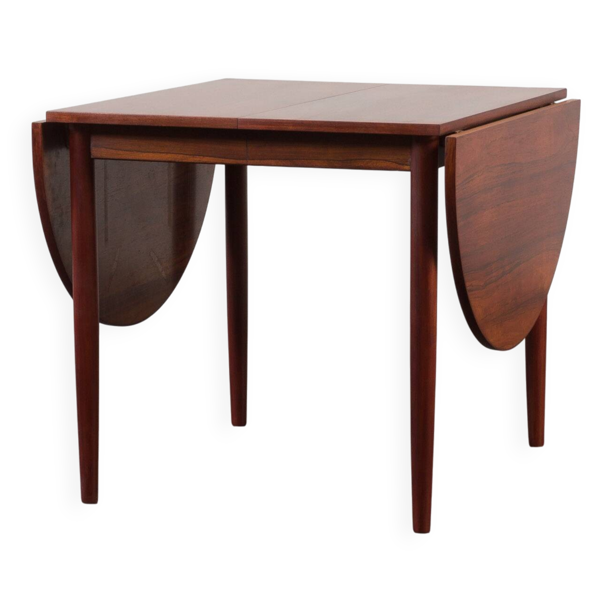 Arne Vodder style rosewood drop-leaf dining table, Denmark, 1960s