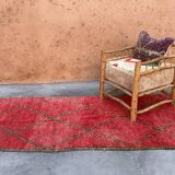 Red Boujad Moroccan rug - 252 x 124 cm