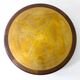 Vintage round coffee table in rosewood and brass