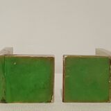 Paire de serres livres boule onyx vintage