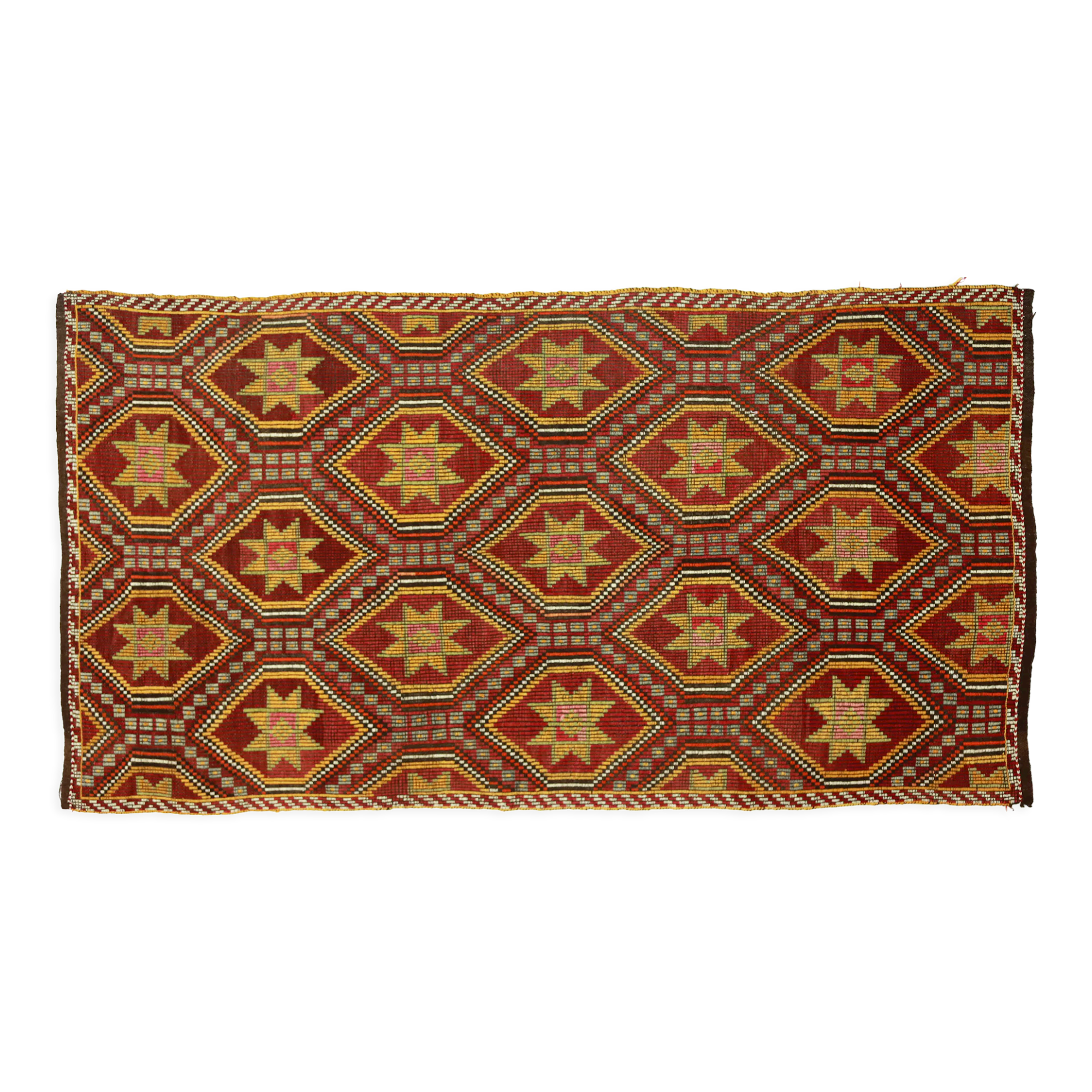 Anatolian handmade kilim rug 260 cm x 151 cm