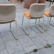 Set of 6 vintage orange Euro Chair Girsberger design chairs