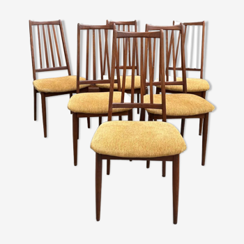 Suite de 6 chaises années 60