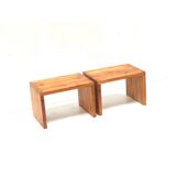 Unique set of 2 vintage tables / bedside tables by Ate van Apeldoorn for Houtwerk Hattem
