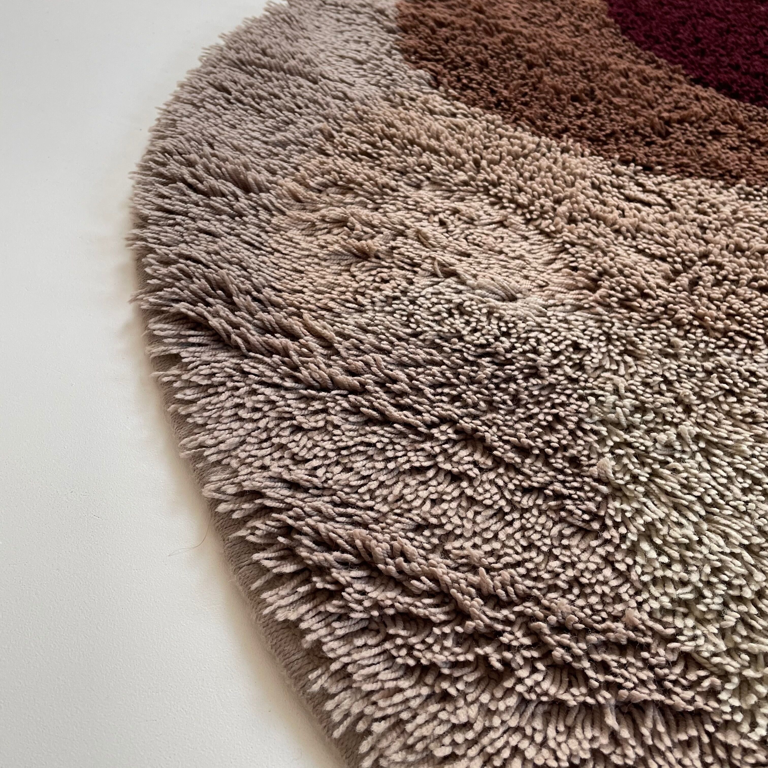 Multi-color high pile rug Desso, Netherlands, 128cm