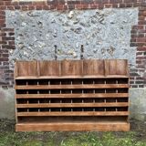 Old sorting cabinet with shelf and lockers, unique piece