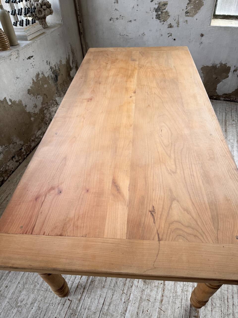 Table de ferme en merisier