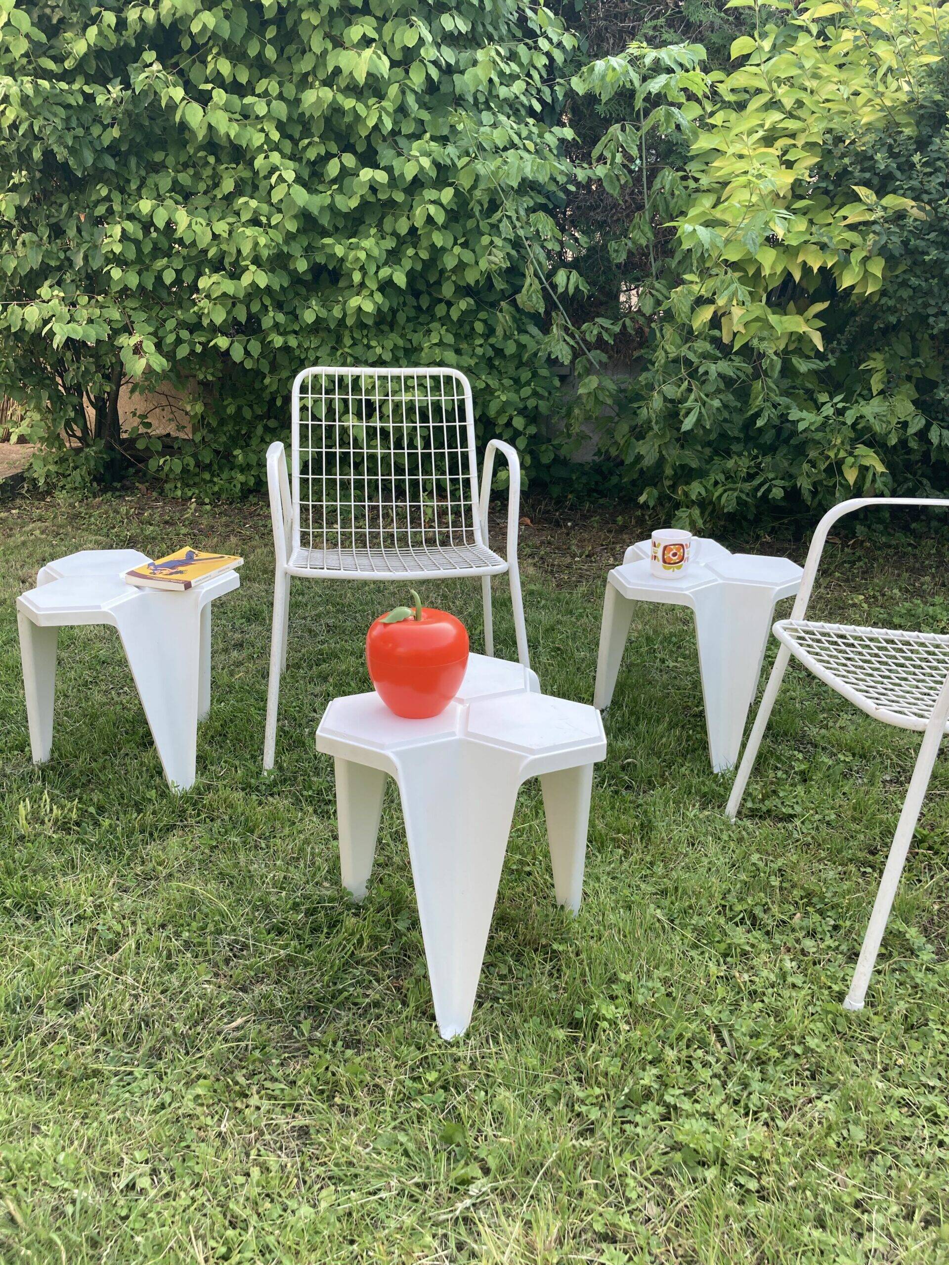 Vintage plastic side table