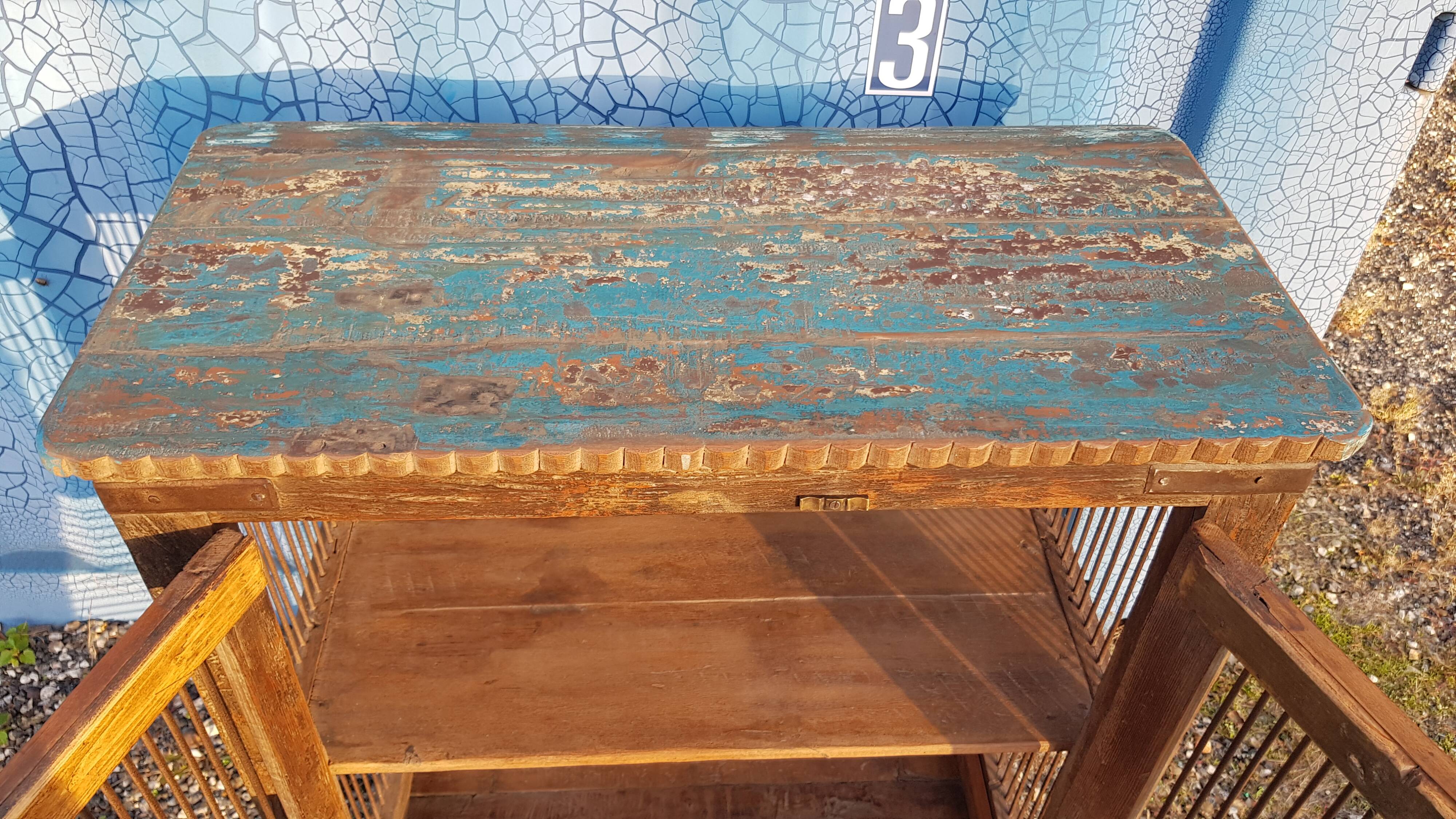 Old teak mesh pantry