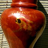 Lacquered wooden vase