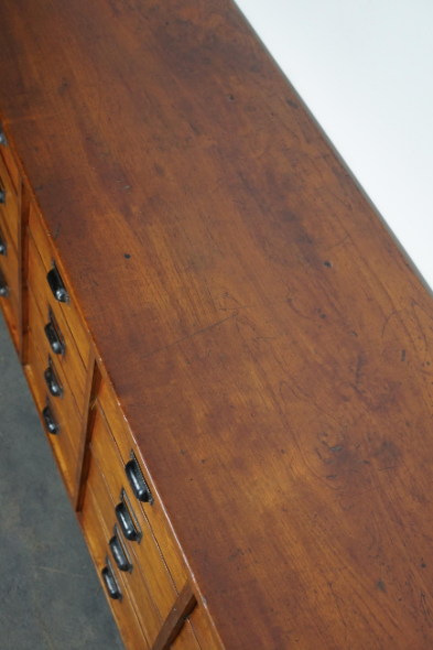 German apothecary cabinet in oak, mid-twentieth century