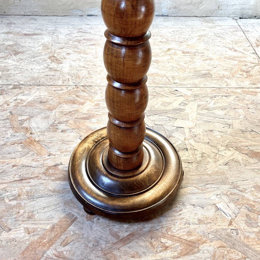 Walnut base column