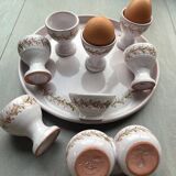 Egg cups, 9-piece service by Michel Spire
