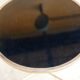 Vintage gold metal and black glass tray side table