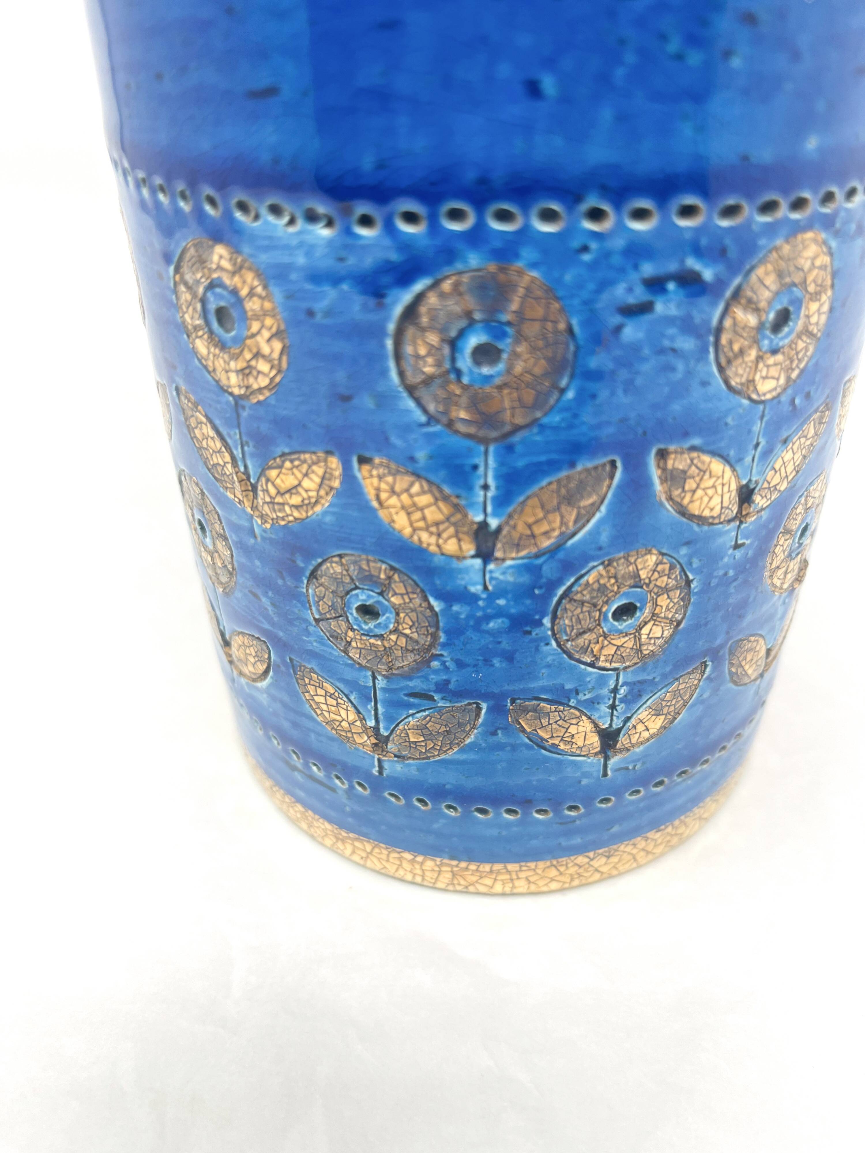 Bitossi Rimini blue and bronze vase