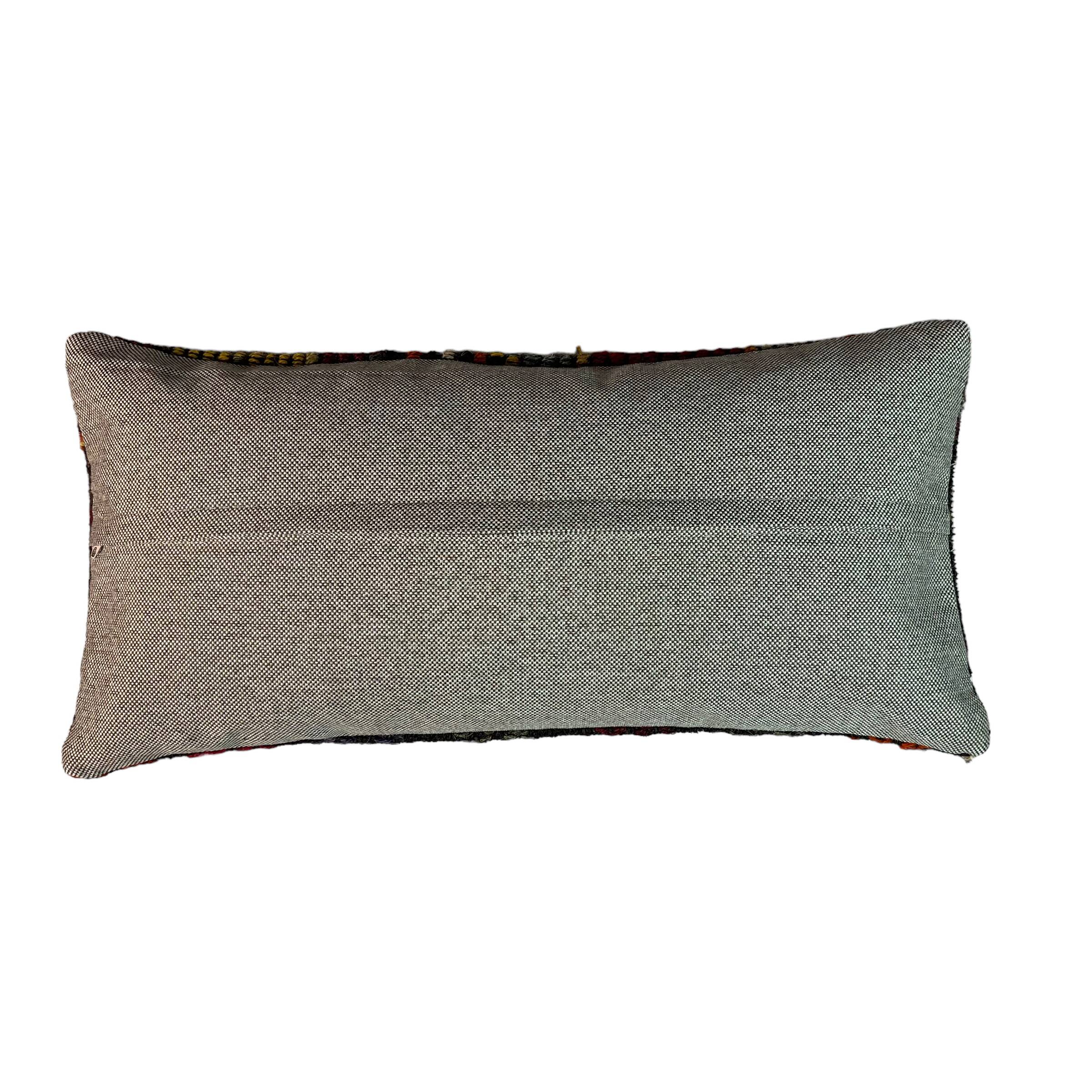 Vintage turkish kilim cushion cover , 30 x 60 cm