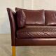 Mid-century modern Arne Norell Swedish burgundy leather sofa – 1960s