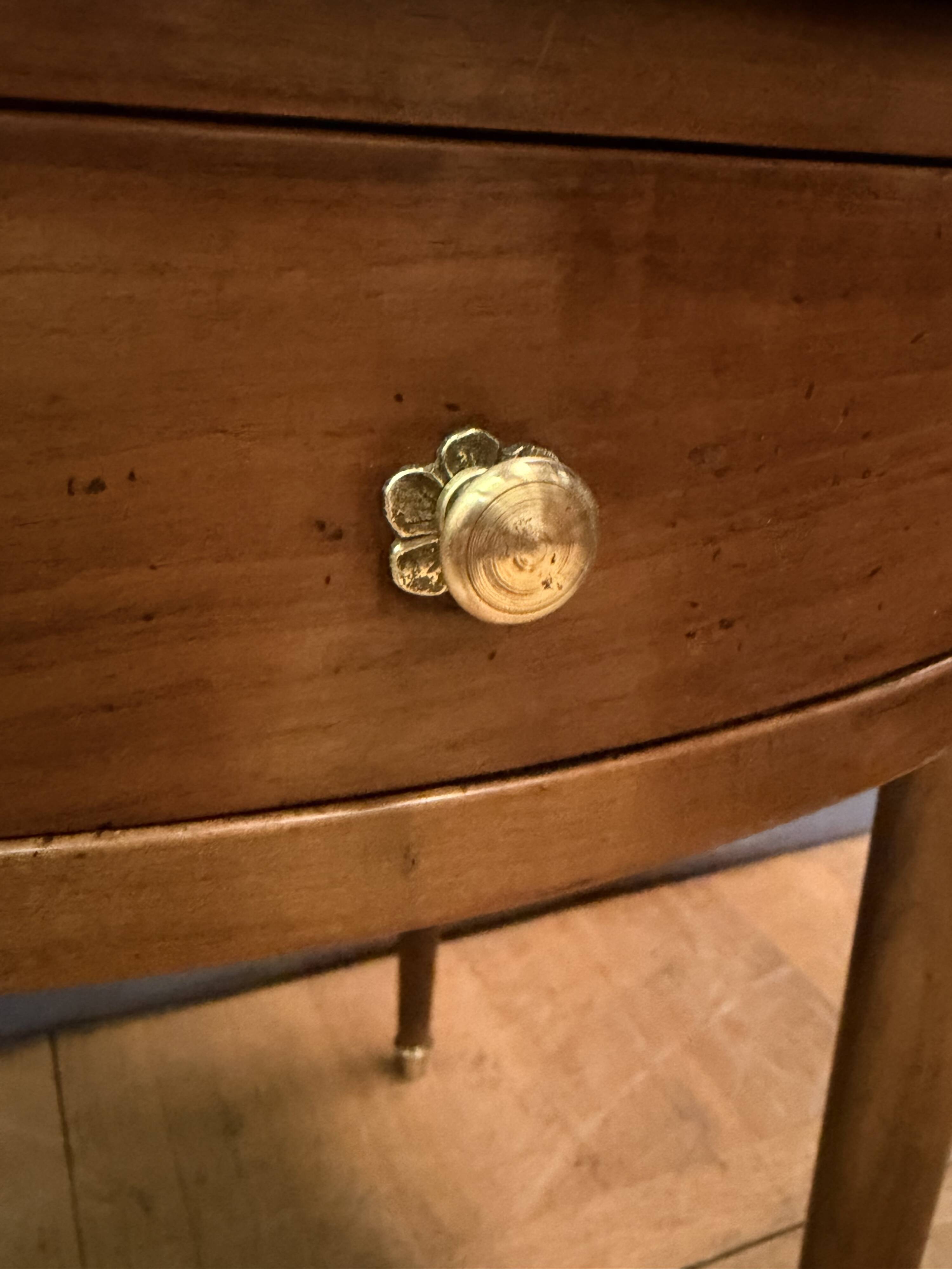 Directoire Bouillotte Table in cherry wood