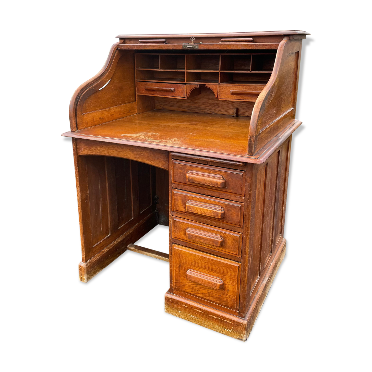 Old desk derby desk usa 1930 with cylinder curtain