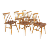 Set of 6 "Fanett" teak chairs by Ilmari Tapiovaara, Sweden, 1960