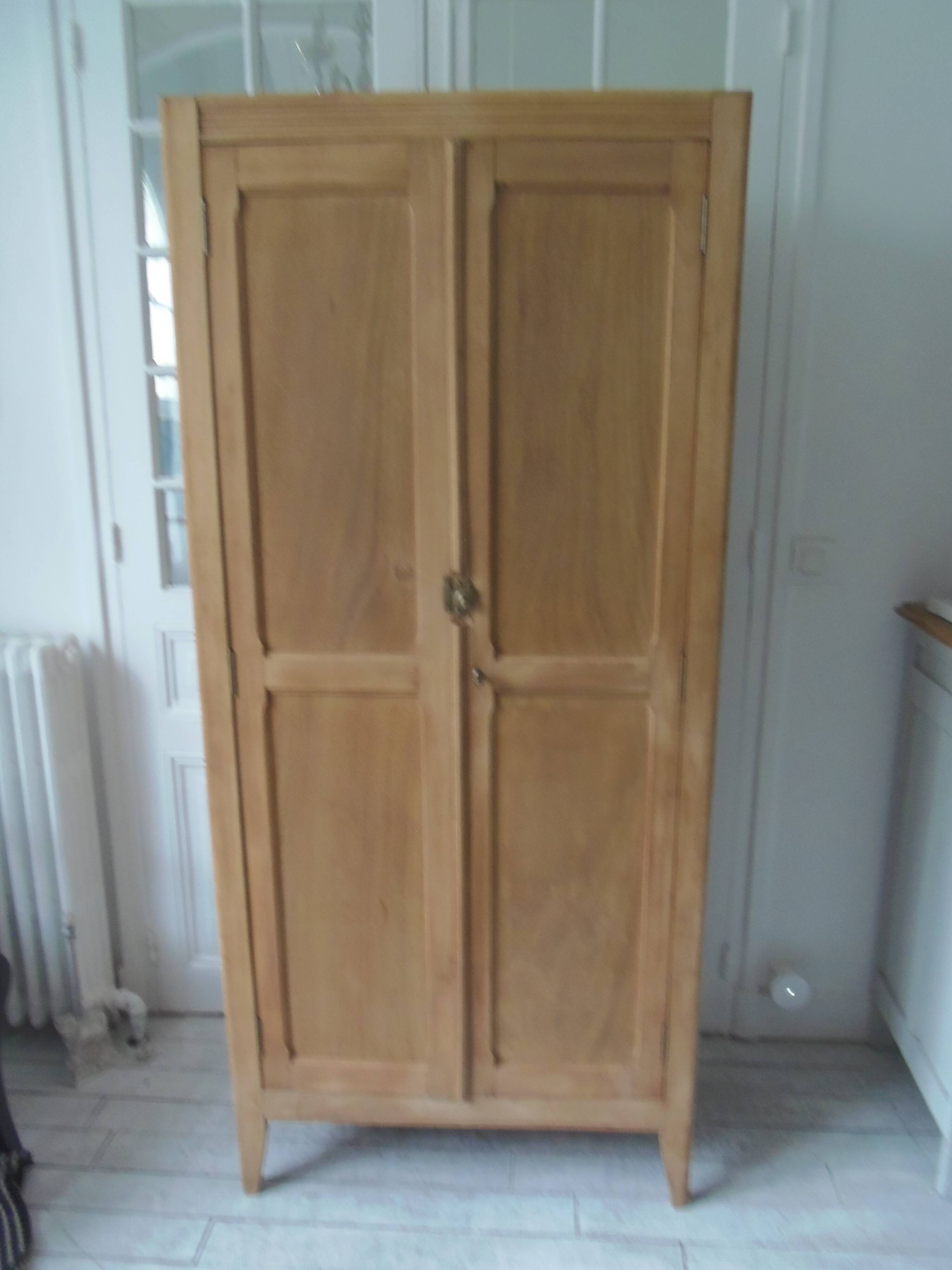 Vintage Parisian wardrobe has been completely sanded and waxed.
