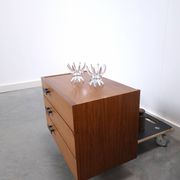 Ensemble de tables de nuit en teck suspendues avec tiroirs Danemark