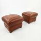 Pair of leather footrests from the 70s/80s.