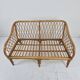 Mid-Century Italian Rattan & Bamboo Settee, ca. 1970