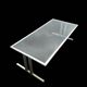 1970 brushed steel coffee table