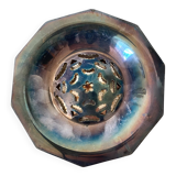 Silver-plated shell butter dish