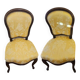 Set of 2 Louis-Philippe chairs, newly upholstered in mahogany wood.