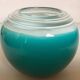 Small turquoise blue Murano style vase