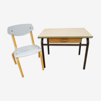 Vintage school desk and chair