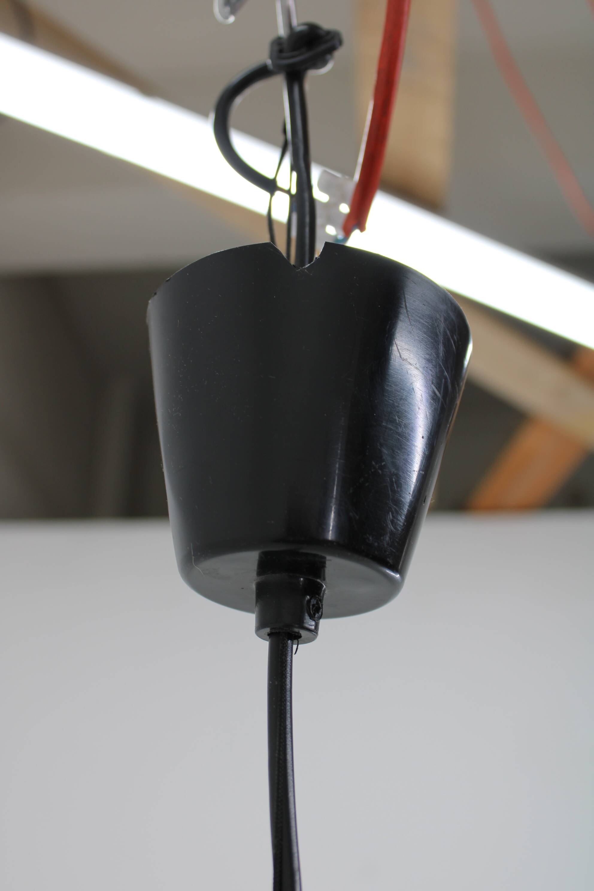 Suspension italienne en verre, années 1970