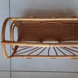 Vintage rattan magazine holder