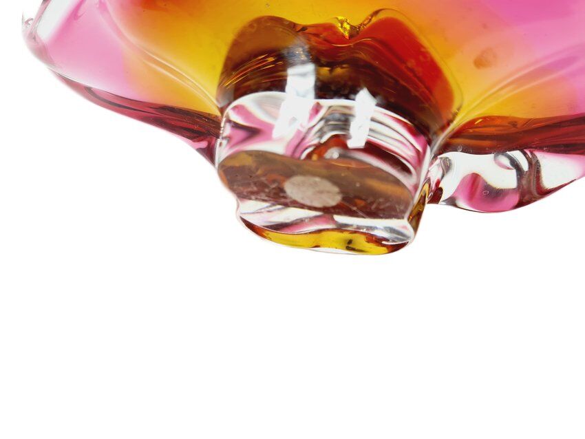 Decorative bowl by J. Hospodka for Chribska Glassworks, Czechoslovakia, 1960s