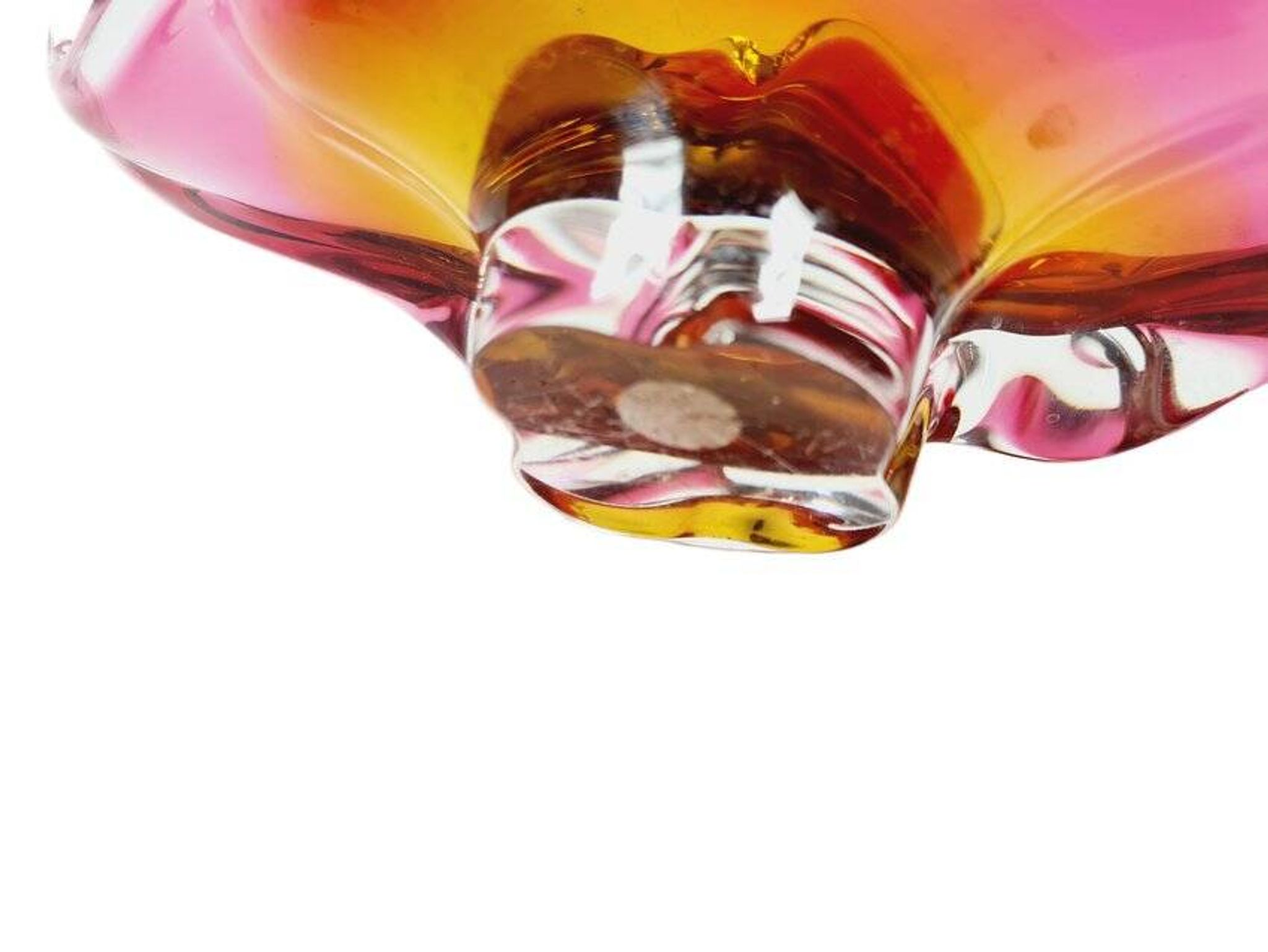 Decorative bowl by J. Hospodka for Chribska Glassworks, Czechoslovakia, 1960s