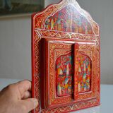 Miroir à décor peint de miniatures persanes