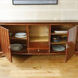 Rosewood and rosewood sideboard in the style of Jules Leleu