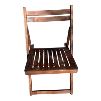 Old wooden folding chair