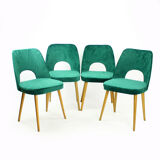 Dining Chairs By Oswald Haerdtl In Velvet For Ton, Czechoslovakia 1950s, Set Of 4