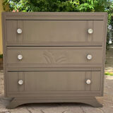 Wooden art deco chest of drawers