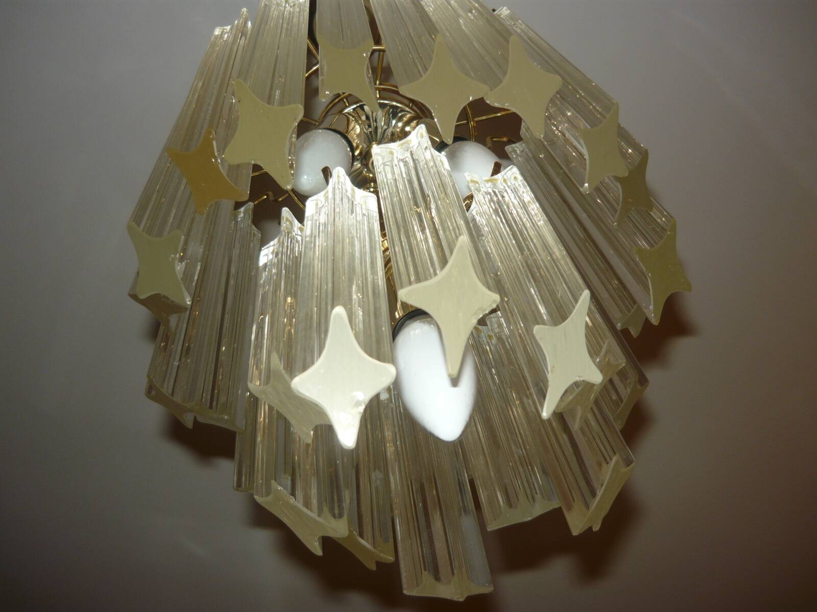 Murano crystal chandelier by Paolo Venini 1970/1980