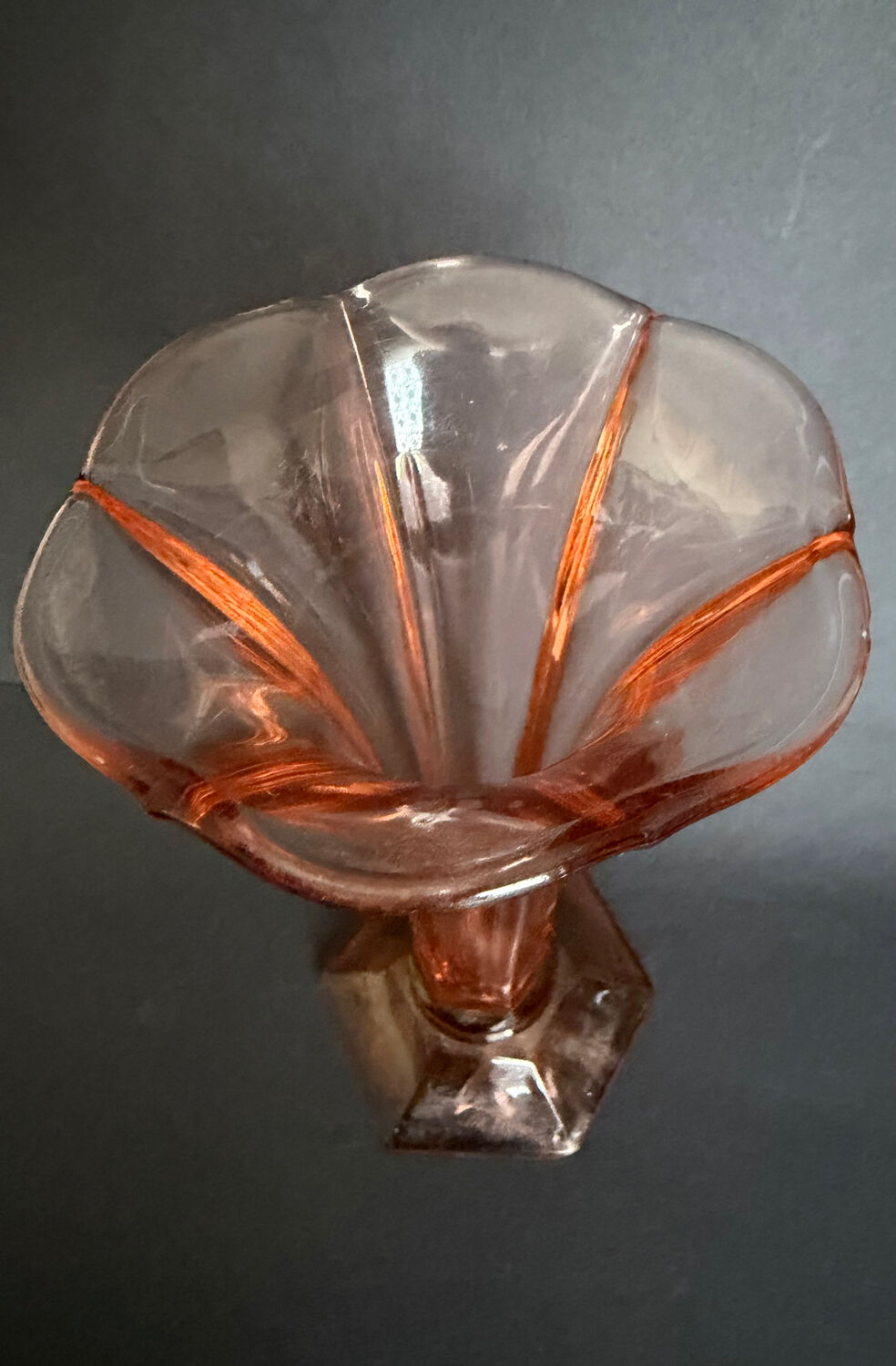 2 Art Deco vases in moulded glass